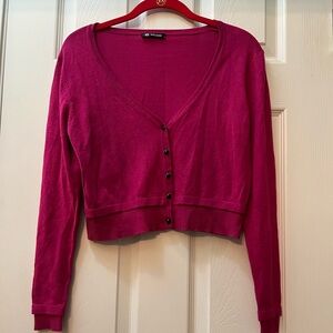 👗 Milano Women's Pink Cardigan Sweater size medium